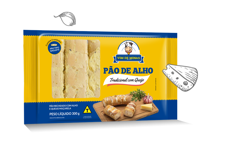 Pão de Alho Baguete Vim de Minas